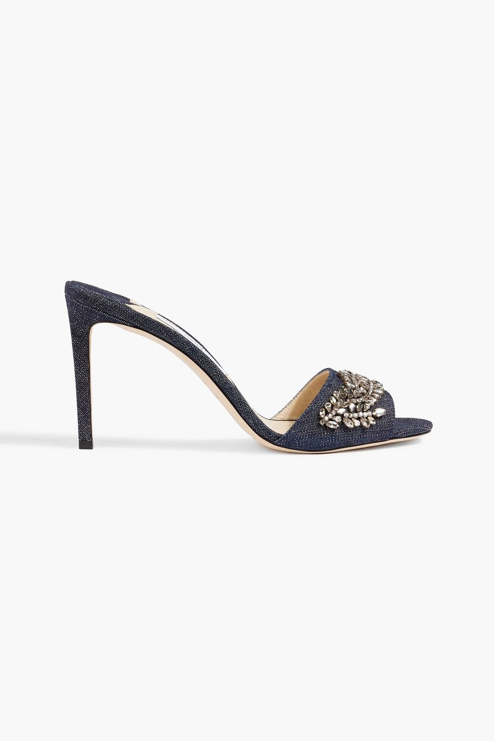 Джинсовые туфли Stacey 85 с кристаллами JIMMY CHOO, синий