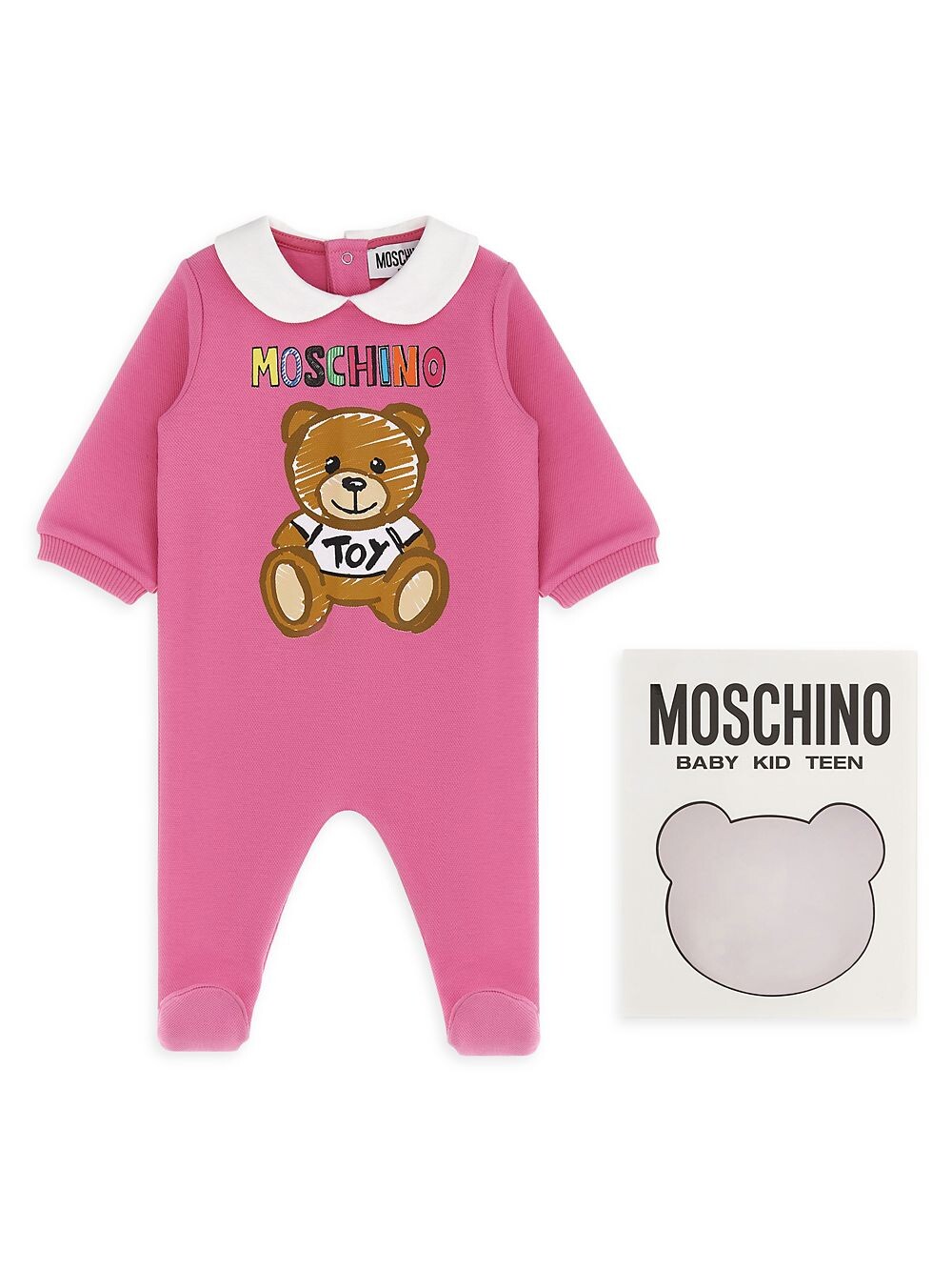 

Футболка с принтом медведя для девочки Moschino