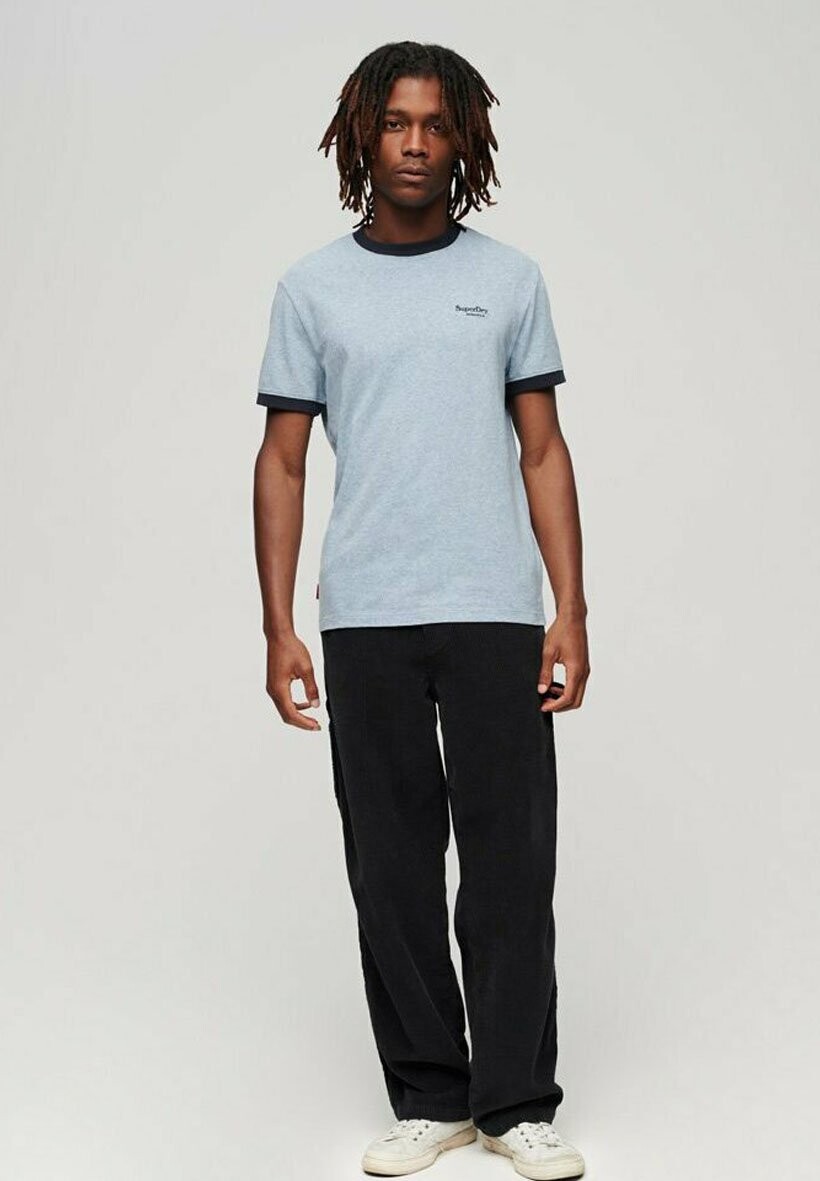 

Базовая футболка ESSENTIAL LOGO RINGER Superdry, синий