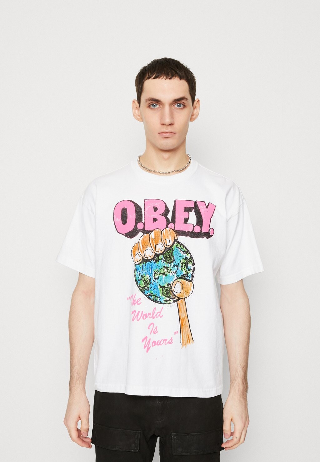

Футболка с принтом Obey Clothing, белый