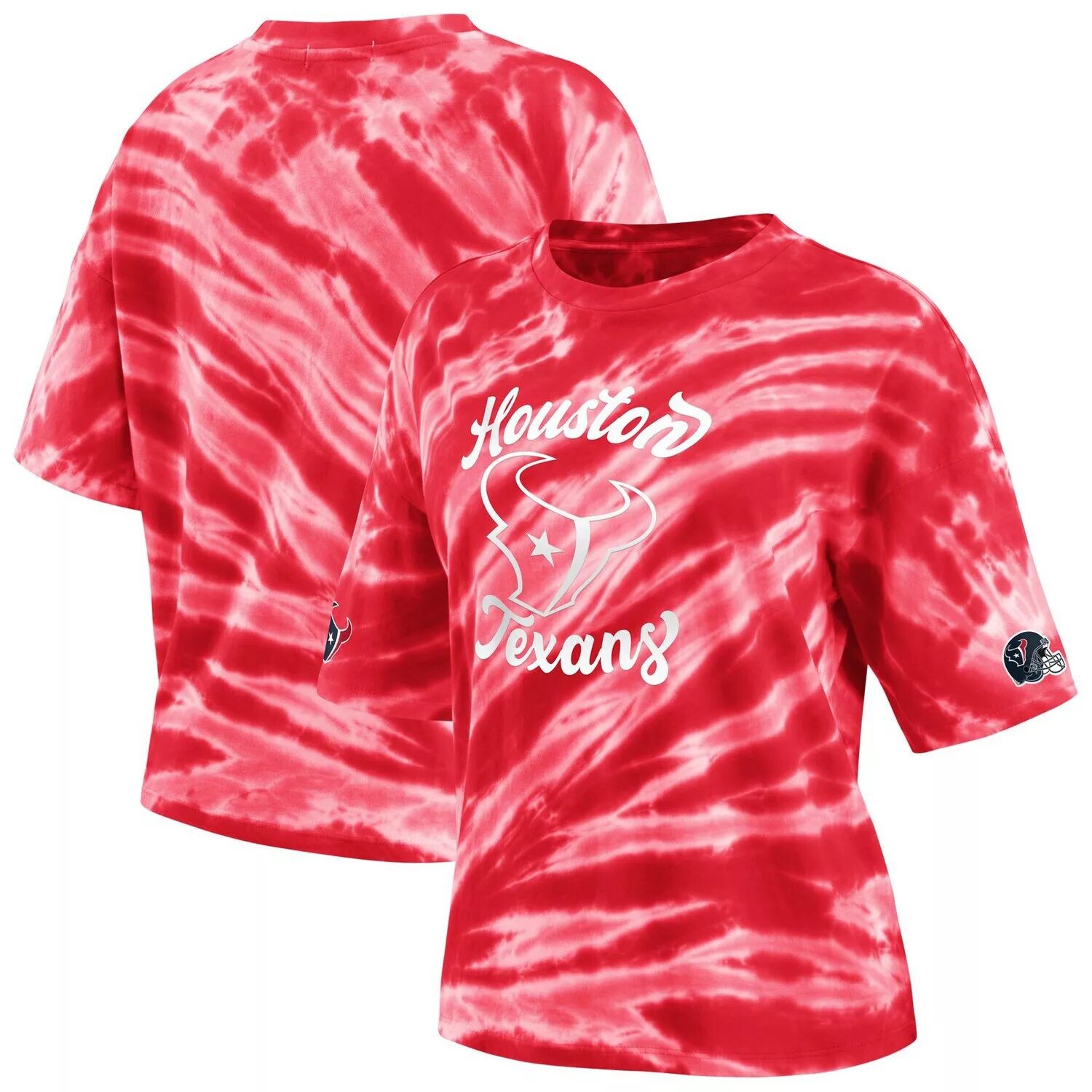

Женская одежда Erin Andrews Красная футболка Houston Texans Tie-Dye, Красный