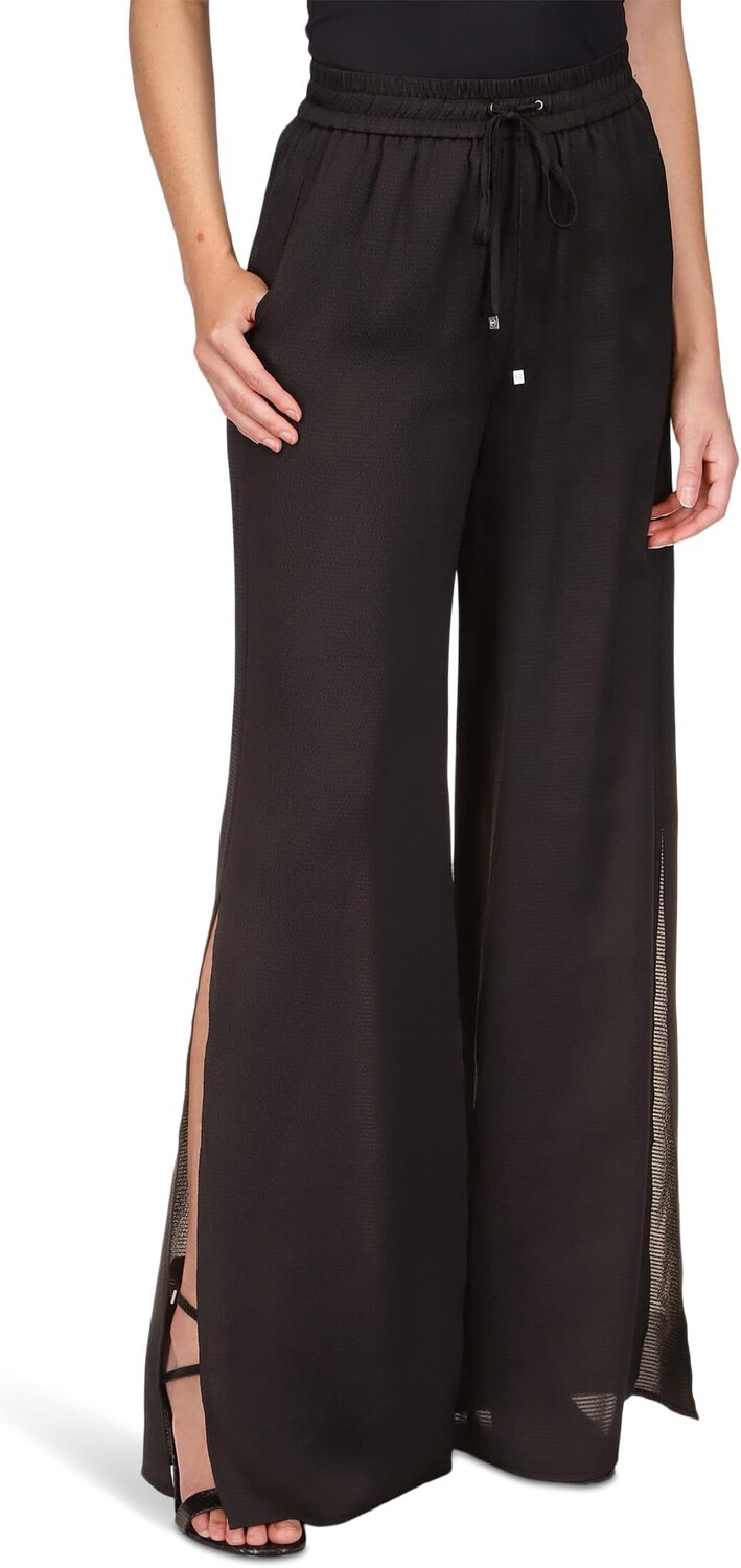 

Однотонные брюки Petite с высоким разрезом MICHAEL Michael Kors, черный