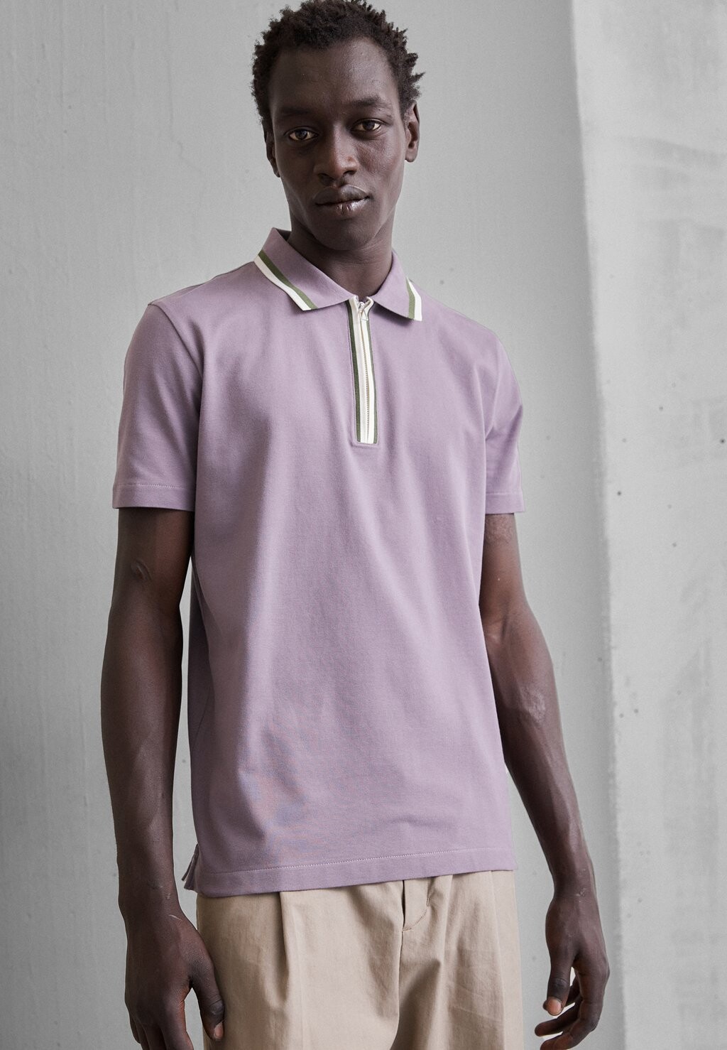 

Рубашка-поло ZIP PS Paul Smith, сиреневый