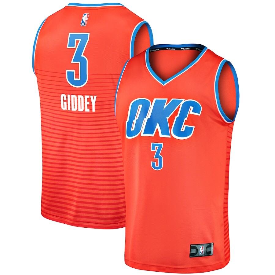 

Джерси Fanatics Branded Oklahoma City Thunder, оранжевый