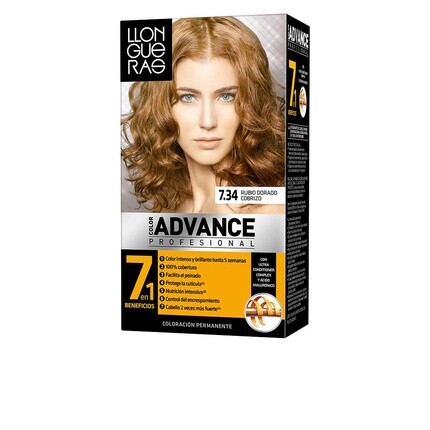 

Color Advance 7.34 Золотисто-медный блондин Llongueras