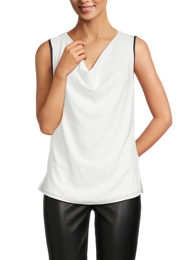 

Топ с воротником-хомутом Dkny, цвет White Navy