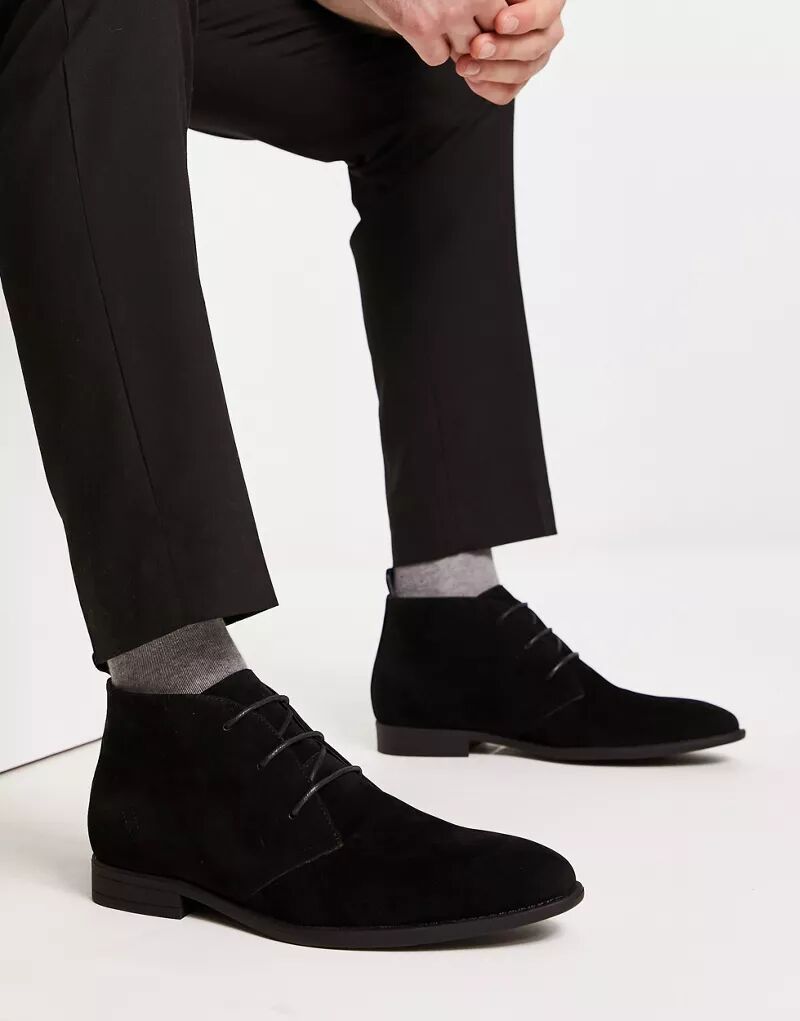 Черные замшевые ботинки чукка ASOS черные замшевые ботинки на платформе asos cece