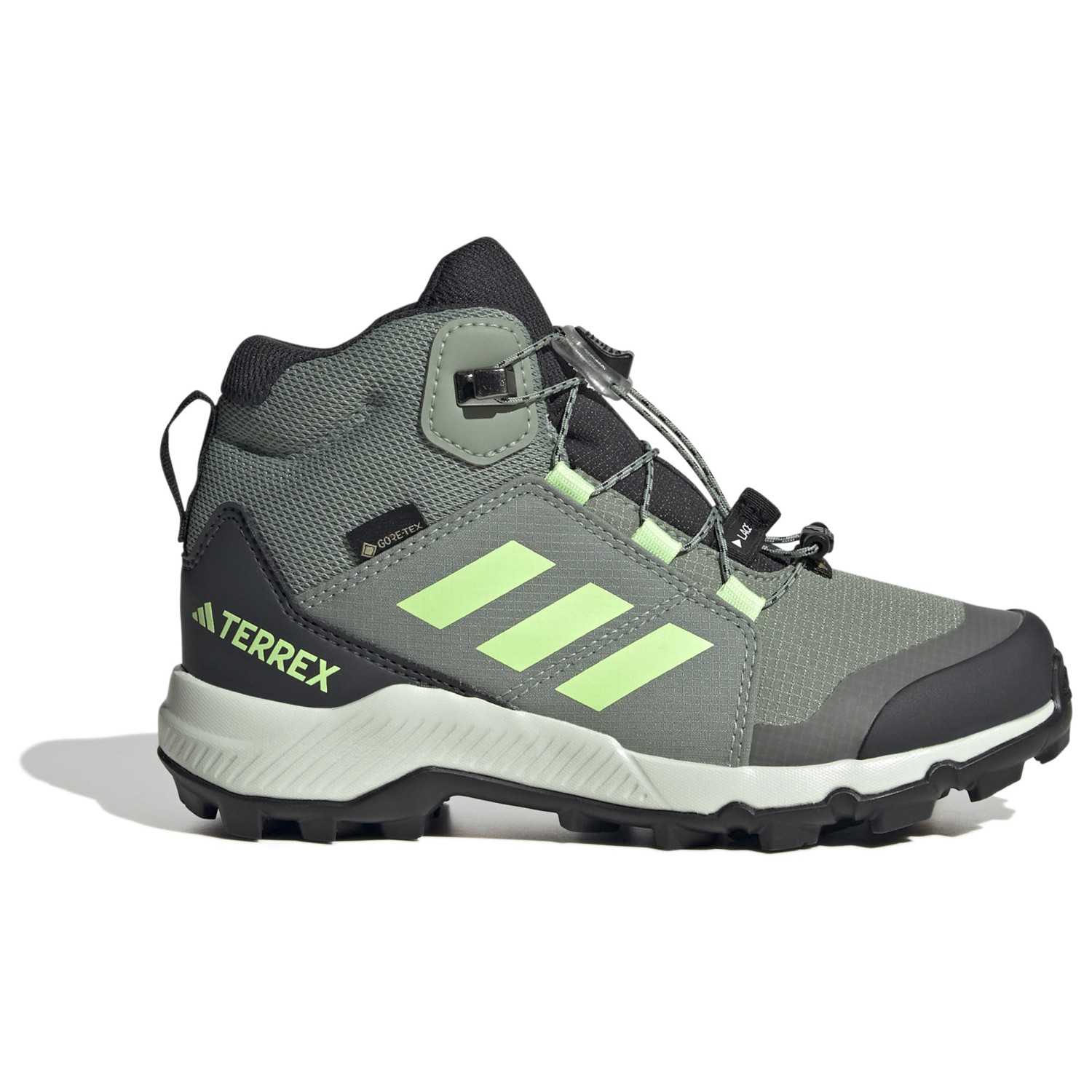 Ботинки для прогулки Adidas Terrex Kid's Terrex Mid GTX, цвет Silver Green/Green Spark/Crystal Jade