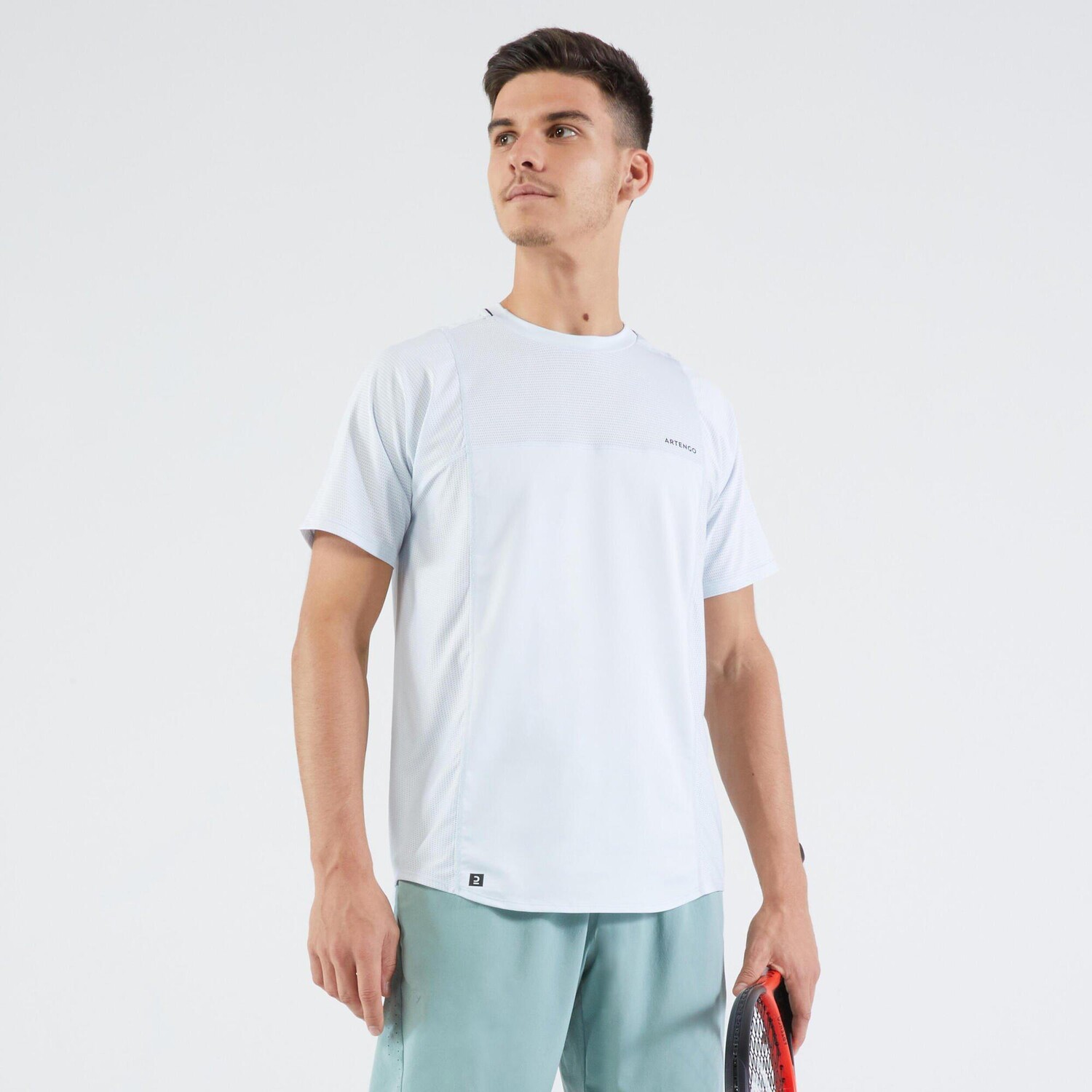 

Теннисная футболка с короткими рукавами Decathlon Tts Dry Rn Artengo, белый
