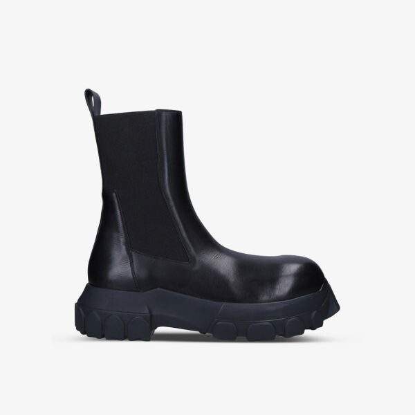 

Кожаные ботильоны на подошве с выступами Rick Owens, черный