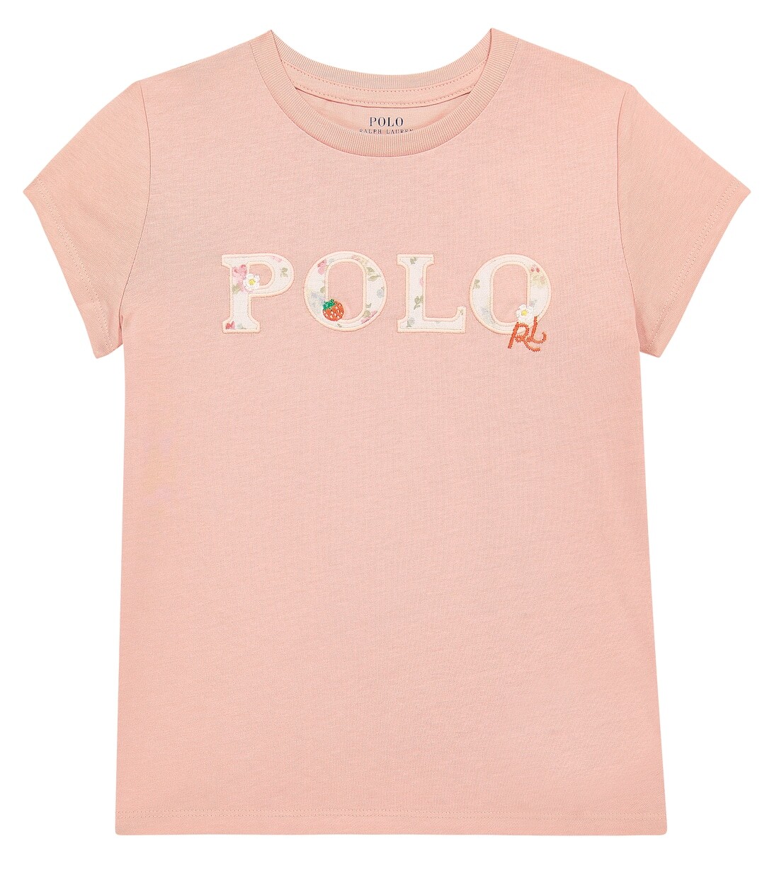 

Хлопковая футболка с вышитым логотипом Polo Ralph Lauren, розовый