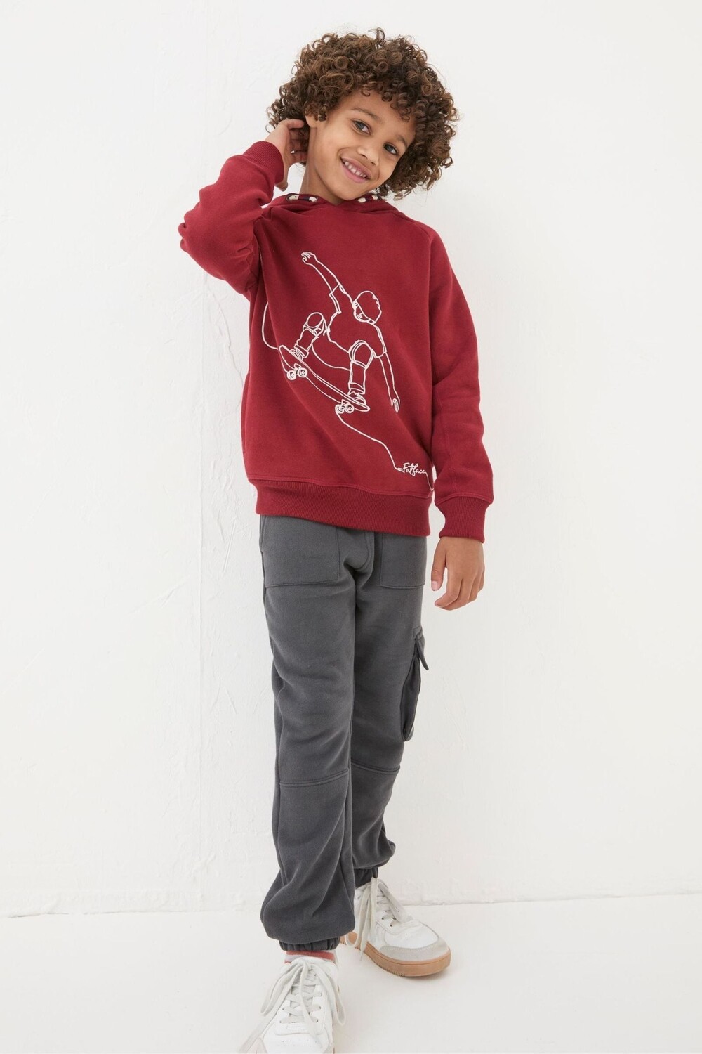 

Толстовка с капюшоном Fatface Skate Popover Fat Face, красный
