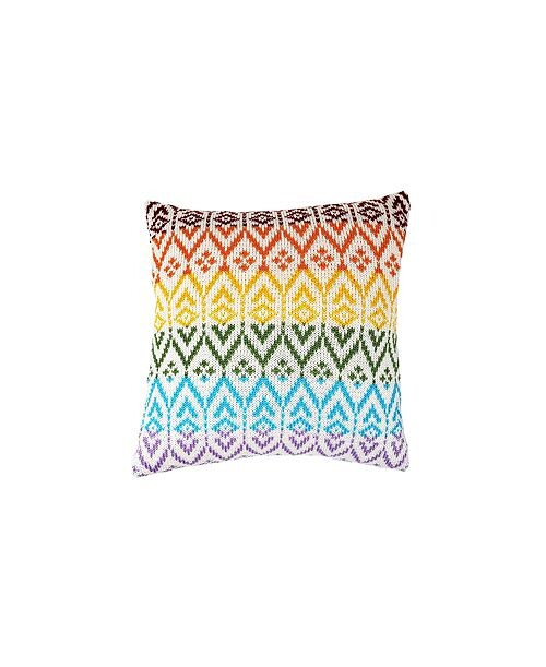 

Подушка с радужным узором, 12 x 12 дюймов Melange Collection, цвет Multi