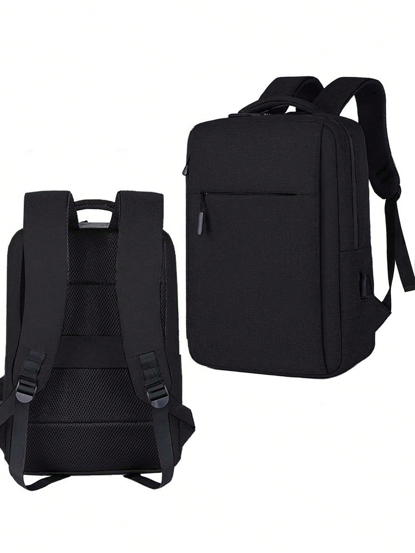 Дорожный рюкзак большой вместимости, черный цельный рюкзак для мужчин с usb зарядкой многофункциональная водонепроницаемая школьная сумка для колледжа мужской повседневный дорожный