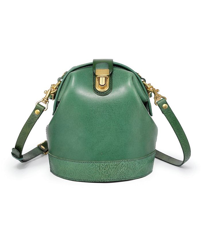 цена Женская сумка-трансформер Doctor Bucket из натуральной кожи через плечо OLD TREND, цвет Green