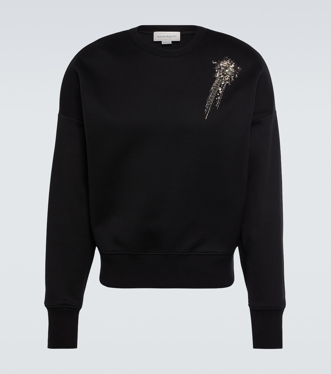 

Декорированная толстовка Cut and Sew Alexander McQueen, черный