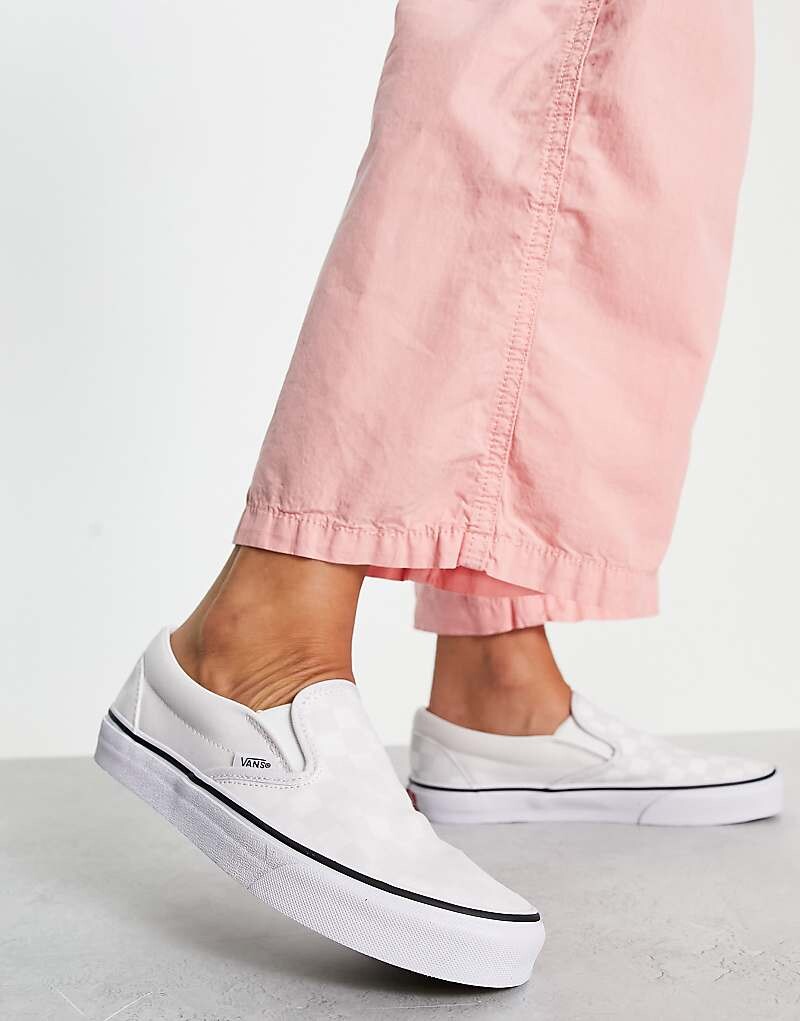 

Бежевые слипоны с шахматным узором Vans – UA