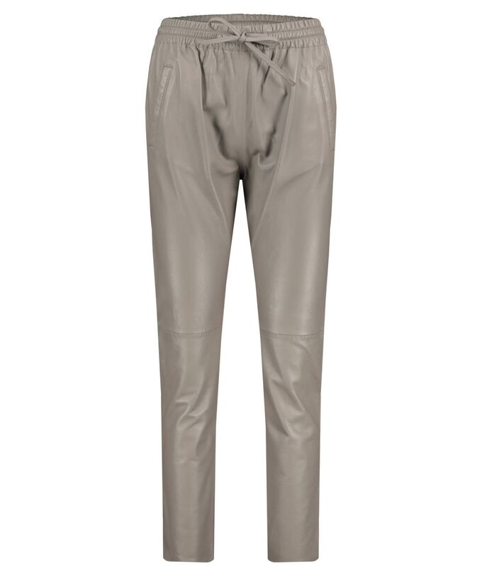 Кожаные брюки укороченные Oakwood, серый