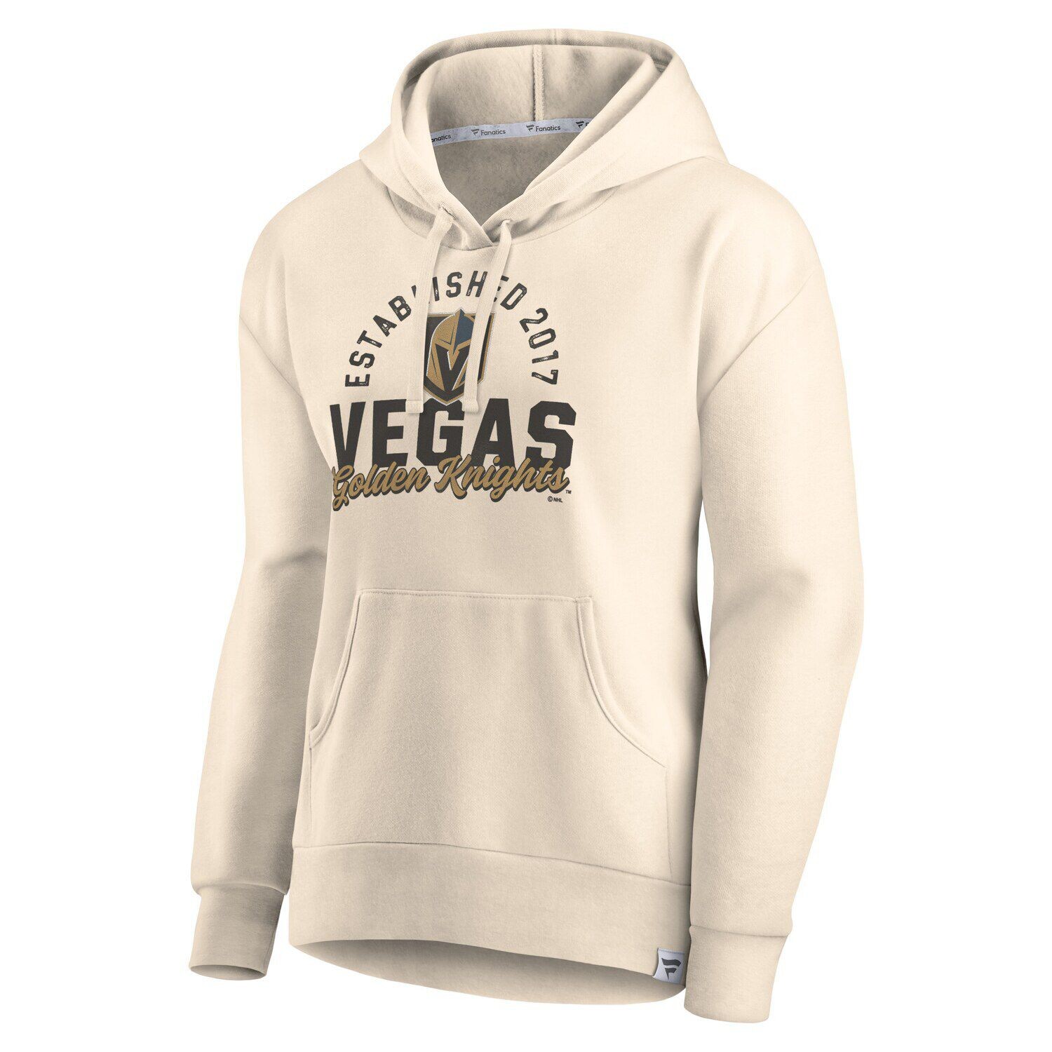 

Женский пуловер с капюшоном Fanatics Oatmeal Vegas Golden Knights Carry the Puck, толстовка Fanatics