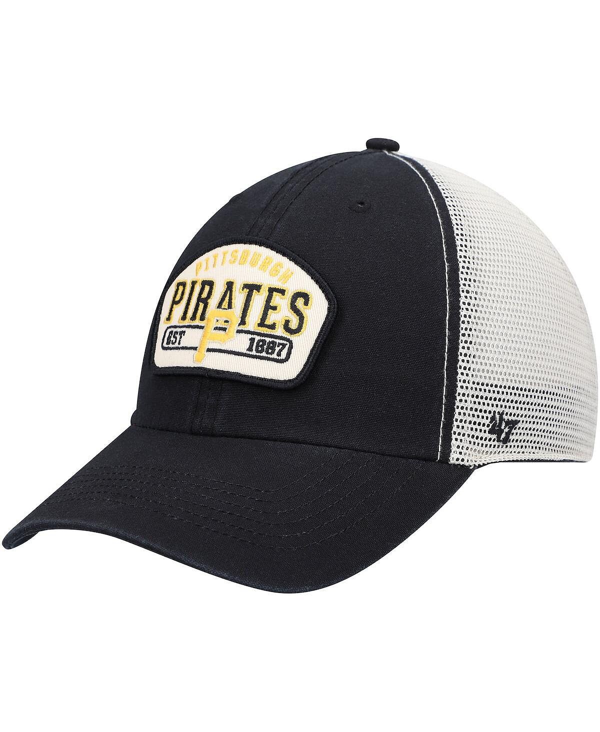

Мужская черная кепка Pittsburgh Pirates Penwald Clean Up Trucker Snapback '47 Brand