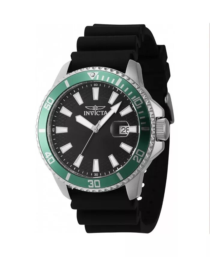 

Мужские часы 46129 Pro Diver Quartz 3 Hand с черным циферблатом Invicta, черный
