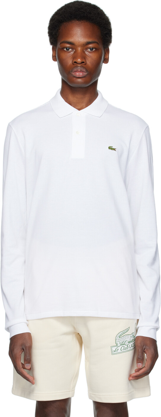 

Белая футболка-поло с длинными рукавами Original Lacoste, Белый