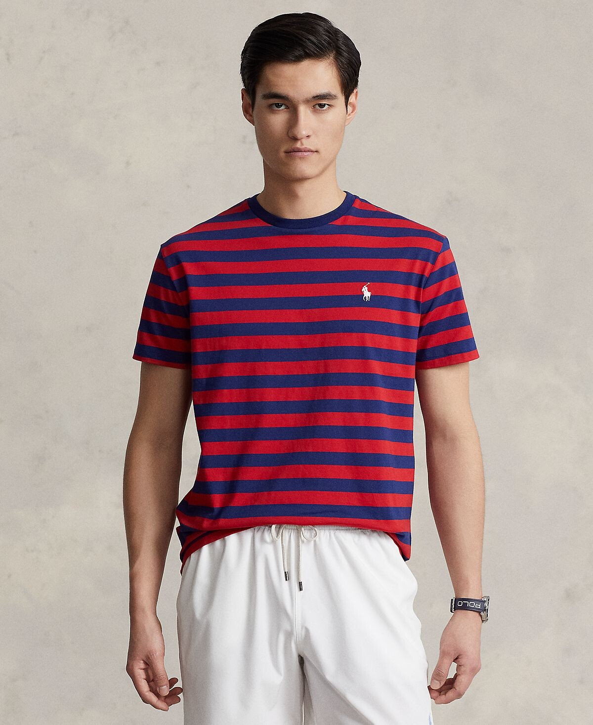 

Мужская трикотажная футболка классического кроя в полоску Polo Ralph Lauren