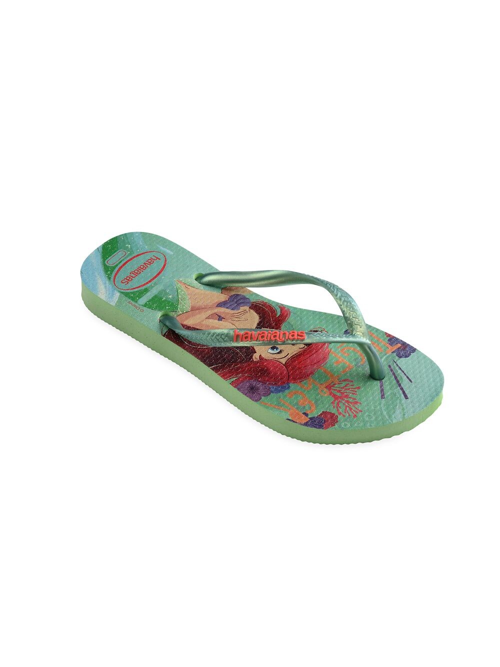 

Детские тонкие блестящие шлепанцы Disney Princess Havaianas