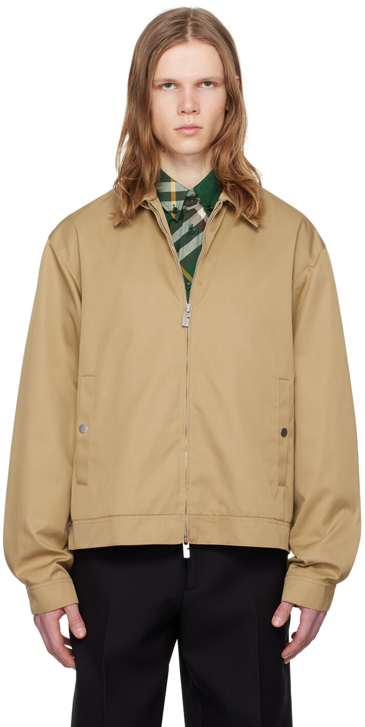 

Бежевая куртка Харрингтон Burberry
