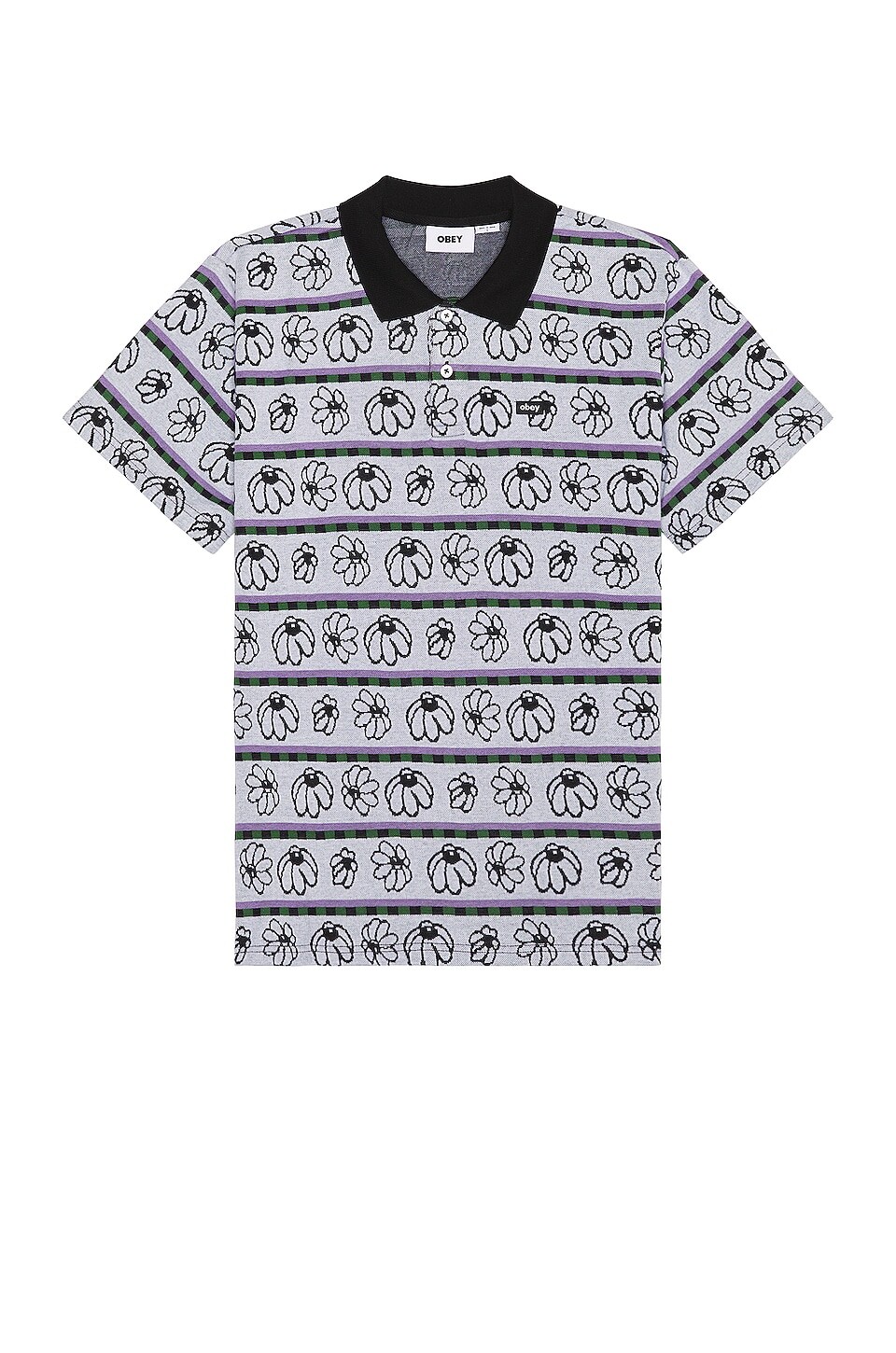 

Поло Obey Expand Jacquard, цвет Black Multi