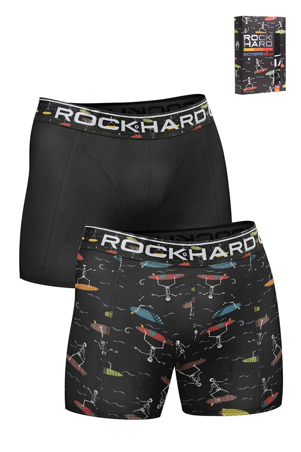 

Мужские однотонные боксеры с принтом, коробка из 2 шт. ROCKHARD, смешанный ассортимент