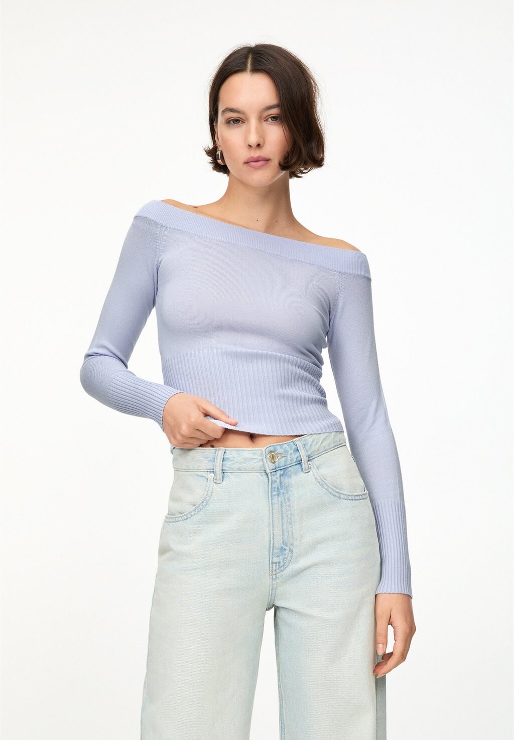 

Джемпер BARDOT PULL&BEAR, светло-голубой
