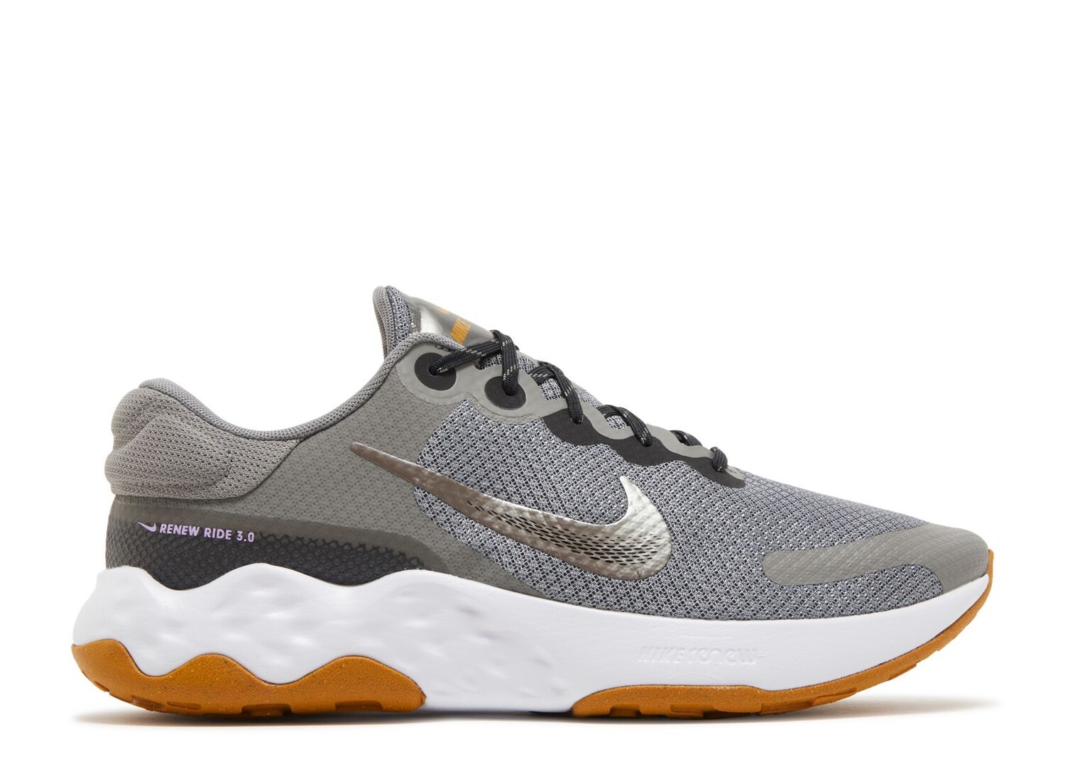 

Кроссовки Nike Renew Ride 3 'Pewter Gold Suede', серый