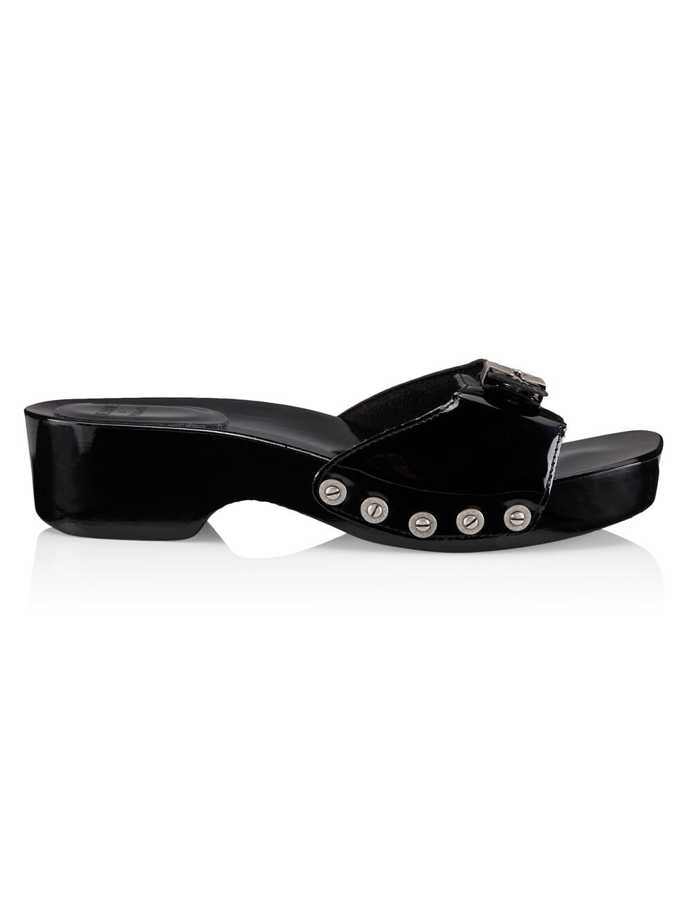 

Сандалии Re/done X Dr. Scholl's Clog из лакированной кожи Re/done, черный
