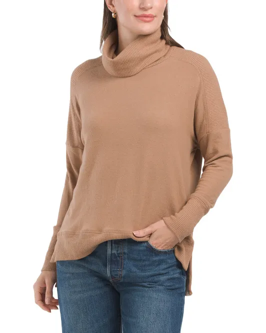 

Водолазка с начесом Made In USA Michael Stars, цвет Camel