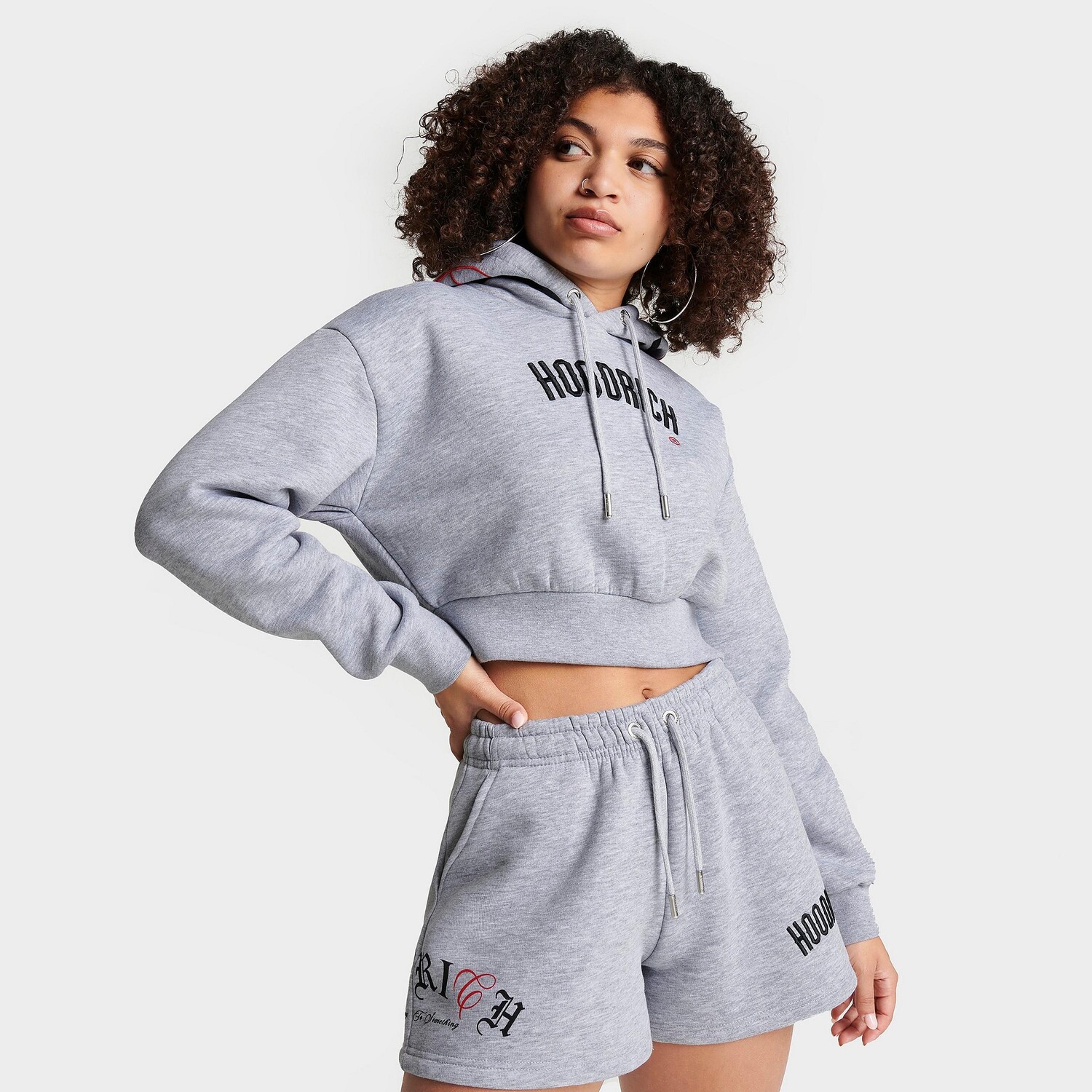 

Женская укороченная толстовка Hoodrich Calor, серый