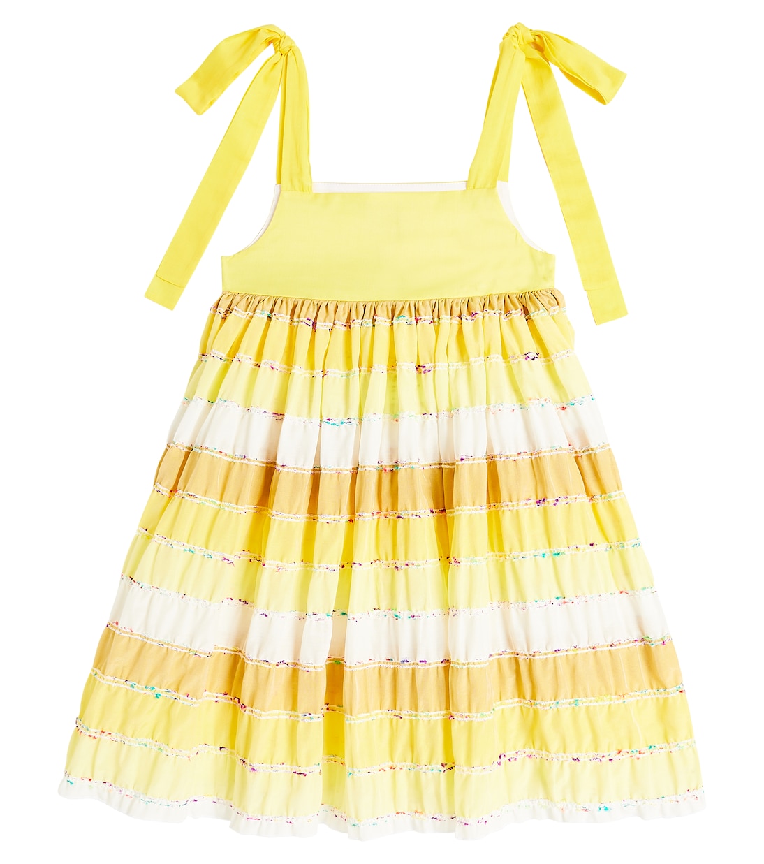 цена Полосатое хлопковое платье Paade Mode, желтый