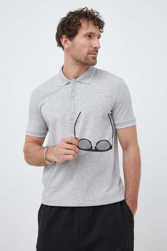 

Поло Armani Exchange, серый