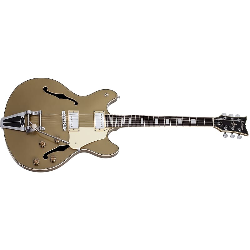 

Электрогитара Schecter Corsair Gold Top GTOP Semi-Hollow Electric Guitar NAMM Display