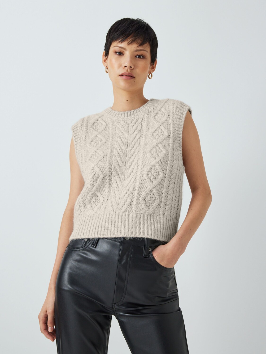 

Трикотажный жилет Brody из смесовой шерсти rag & bone, светло-серый
