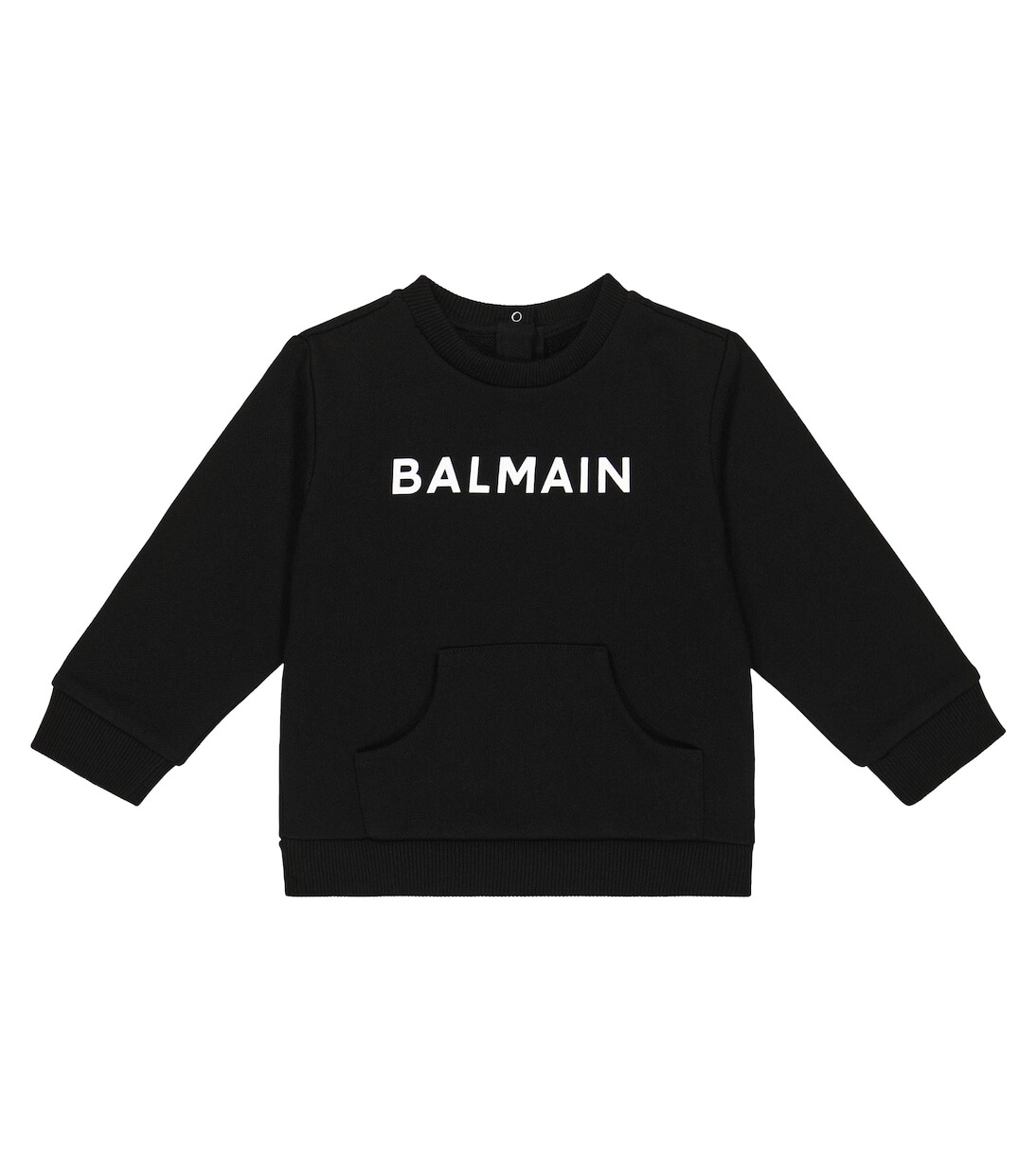 

Толстовка из хлопкового джерси с логотипом baby Balmain Kids, черный