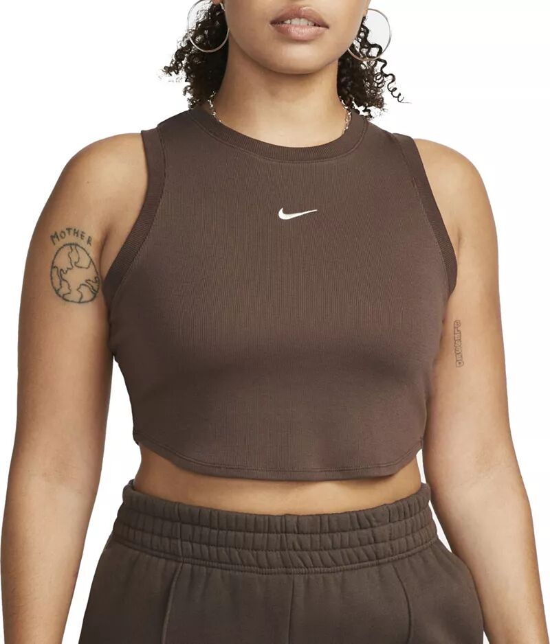 Женская укороченная майка в рубчик Nike Sportswear Essentials