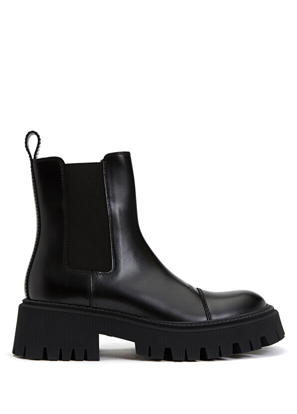 

Черные эластичные женские кожаные ботинки Balenciaga