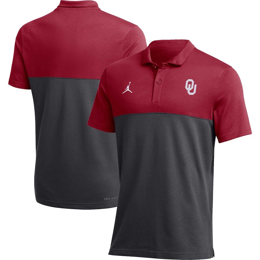 

Поло с коротким рукавом Jordan Brand Oklahoma Sooners, малиновый