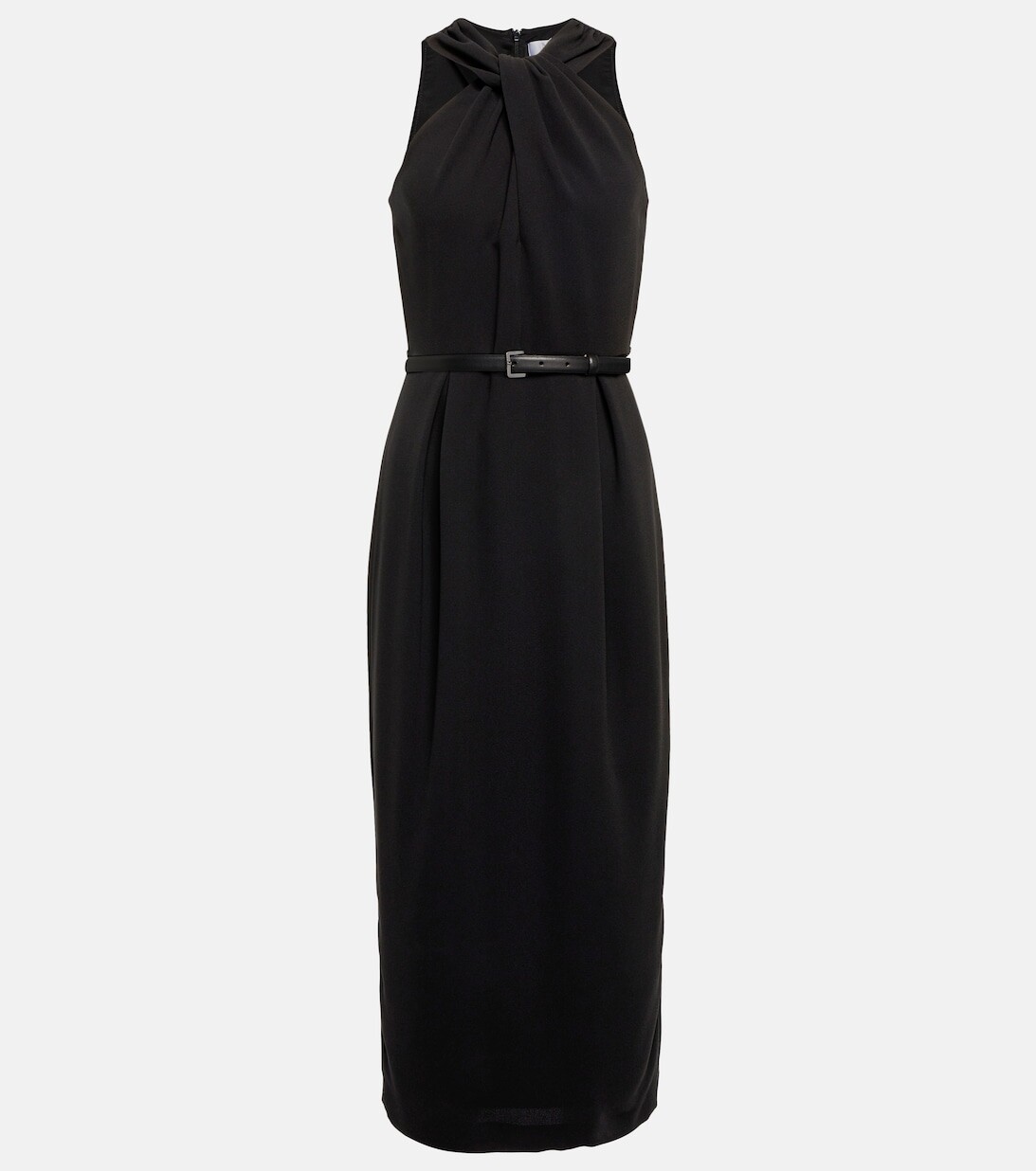 

Платье миди Luna без рукавов MAX MARA, черный