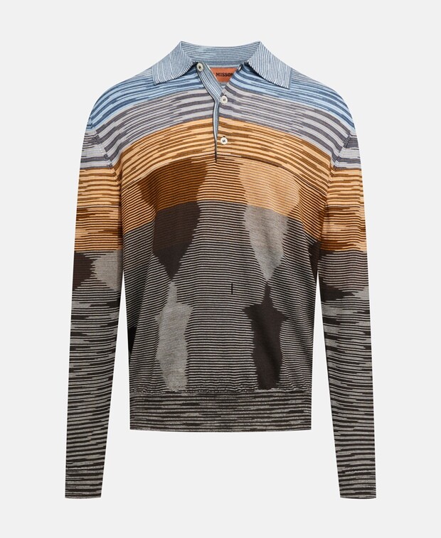 

Рубашка-поло из шерсти мериноса Missoni, бежевый
