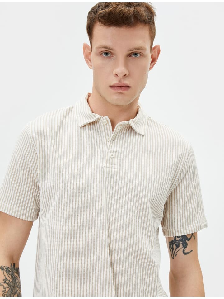 

Поло KOTON T shirt, цвет beige gestreift