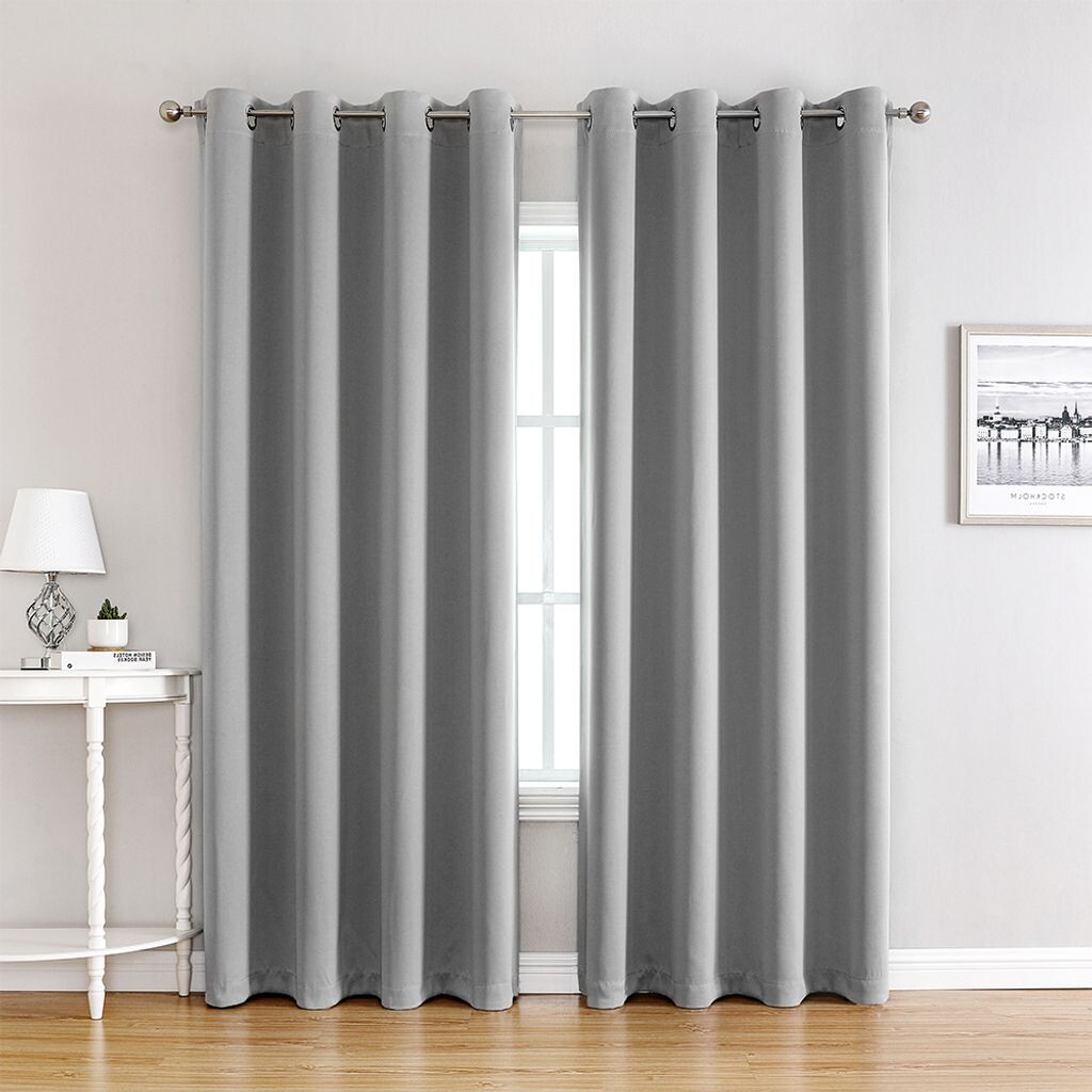 

Комплект из 2 плотных штор Mipan, В x Ш 240 x 140 см, серый