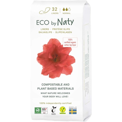 naty ежедневные прокладки обычные 32 прокладки Прокладки Eco by Naty Normal, 32 шт.
