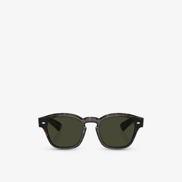Ov5521su солнцезащитные очки maysen в оправе-подушке из ацетата Oliver Peoples, коричневый